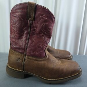 Durango Kids Cowboy Boots Brown And Red Western US Size 3 M